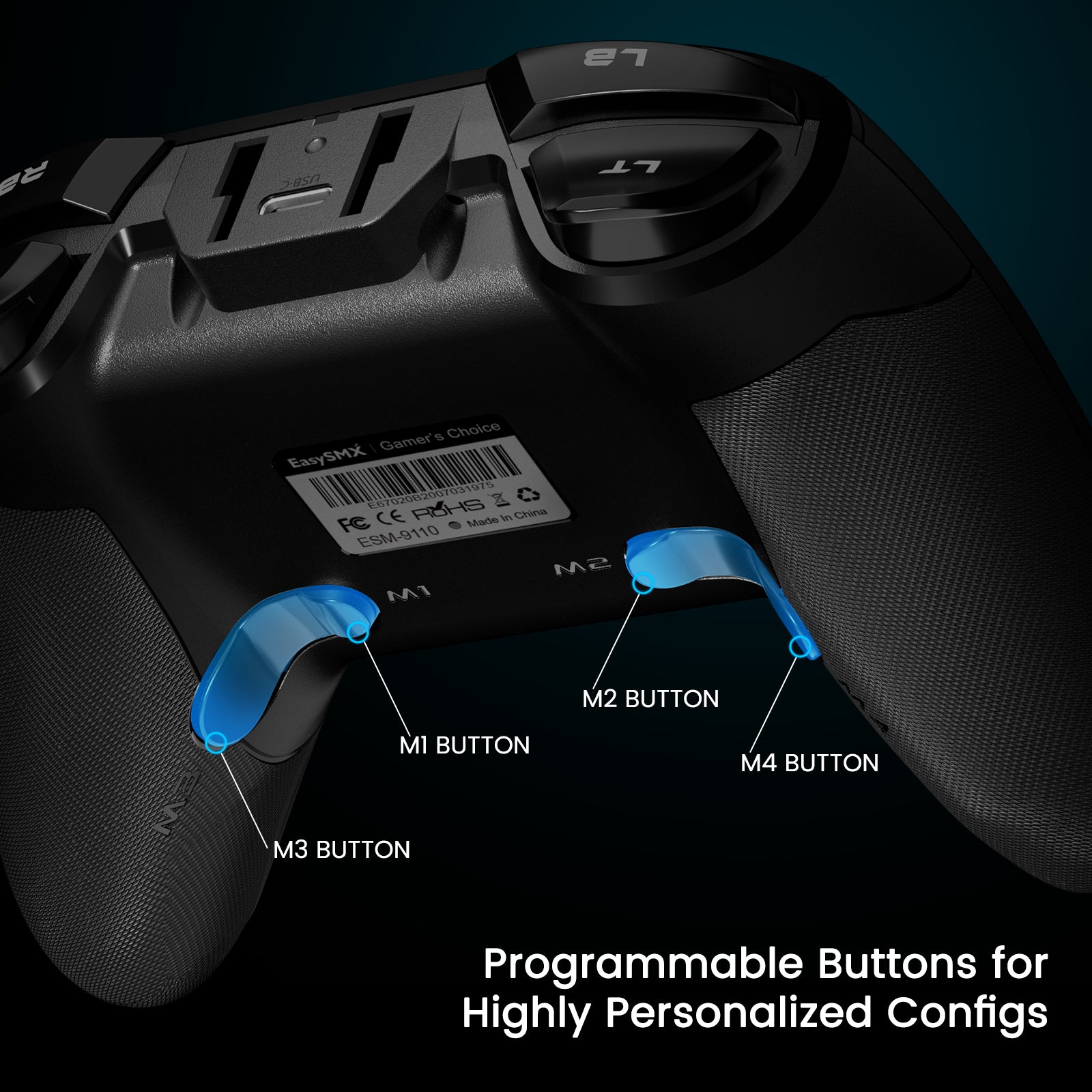EASYSMX ESM-9110 2.4G Wireless Gaming Controller Dual-Vibration Plug and Play Gamepad Joystick for Windows PC / Steam Deck / PS3 EASYSMX ESM-9110 2.4G Wireless Gaming Controller Dual-Vibration Plug and Play Gamepad Joystick for Windows PC / Steam Deck / PS3
